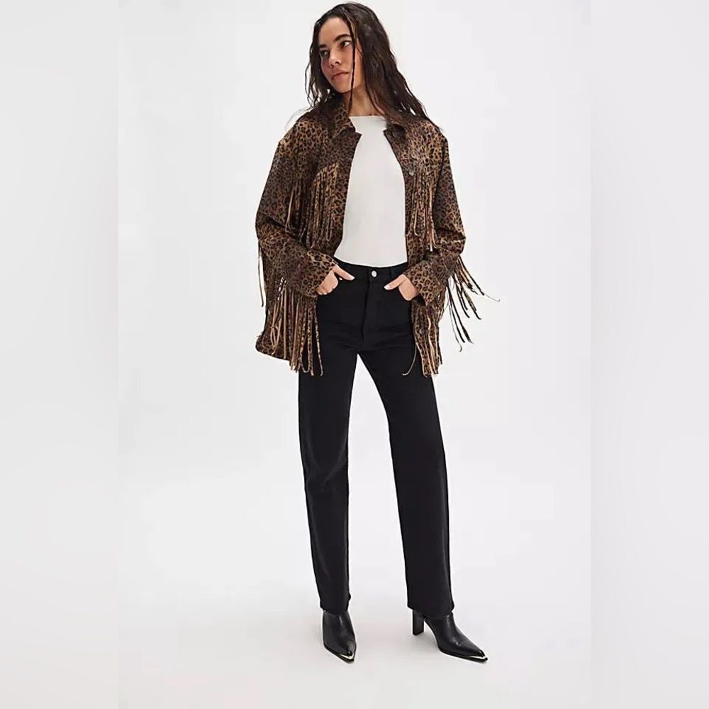 We The Free Leopard Print Fringe Jacket - Picture 5 of 11